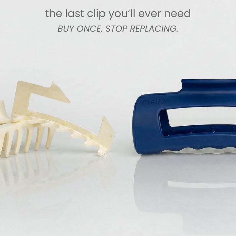 Mello The Original Hair Claw Clip Squishy Claw Clip Made in Korea Patent Pending 30021976 (Blue, Medium) - Image 5